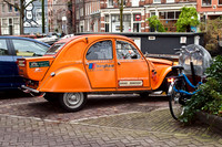AMS-0024-Orange Car In Amsterdam_ - Print 18w12h