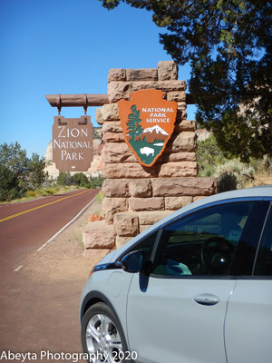 202008 Zion Monument Sign (2) - Web - Chevy Bolt Road Trip